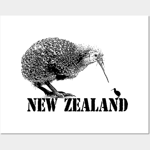 new zealand, kiwi bird Wall Art by hottehue